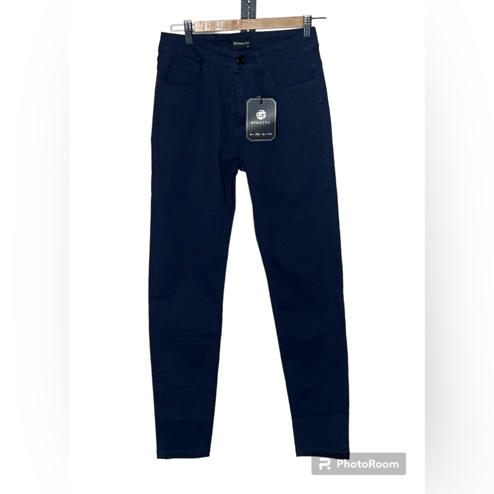 NWT Gingtto The Skinny Collection Black Skinny Fit Jeans Sz 28